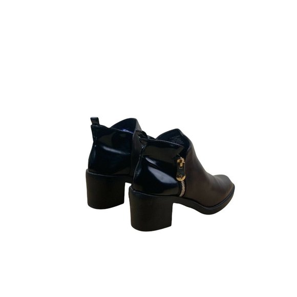 ZARA Trafaluc Black Leather Zip Pointed Toe Fashion Boots Women Size 36 EUR US 6 - Picture 7 of 12